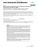 Báo cáo y học: Effects of dietary supplementation of nickel and nickel-zinc on femoral bone structure in rabbits