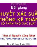 Bài giảng Lý thuyết xác suất và thống kê toán - Chương 3: Một số phân phối xác suất thông dụng