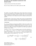 Báo cáo hóa học: INVERSES OF NEW HILBERT-PACHPATTE-TYPE INEQUALITIES