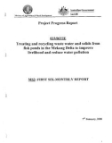 Báo cáo khoa học nông nghiệp Treating and recycling waste and soils from fish ponds in the Mekong Delta to improve livelihood and reduce water pollution