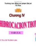 Bài giảng Hóa học hữu cơ - Chương 4: Hiđrocacbon thơm