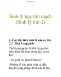 Sinh lý học tim mạch (Sinh lý tim-2)