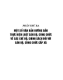 Một số Hỏi đáp về Chế độ, chích sách đối với cán bộ, công chức xã, phường, thị trấn: Phần 2