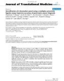 báo cáo hóa học: Identification of a biomarker panel using a multiplex proximity ligation assay improves accuracy of pancreatic cancer diagnosis