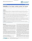 Báo cáo khoa học: Reliability of an injury scoring system for horses