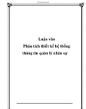 Luận văn Phân tích thiết kế hệ thống thông tin quản lý nhân sự