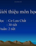 Đại Cương Về Lưu Chất