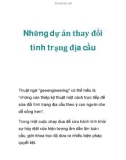 Những dự án thay đổi tình trạng địa cầu Thuật ngữ