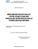 Luận văn Thạc sĩ Giáo dục học: Những biện pháp phát huy năng lực cảm thụ Văn học của học sinh trong dạy học truyện ngắn của Nam Cao ở trường trung học phổ thông