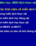 Miến dịch học thực vật bài 1