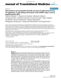 báo cáo hóa học: Generation in vivo of peptide-specific cytotoxic T cells and presence of regulatory T cells during vaccination with hTERT (class I and II) peptide-pulsed DCs