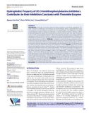 Hydrophobic property of (R)-3 Amidinophenylalanine inhibitors contributes to their inhibition constants with thrombin enzyme