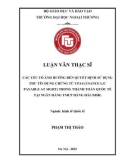 Luận văn Thạc sĩ Kinh tế Quốc tế: Các yếu tố ảnh hưởng đến quyết định sử dụng thư tín dụng chứng từ UPAS trong thanh toán quốc tế tại ngân hàng TMCP Hàng Hải (MSB)