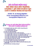 Mô hình hóa môi trường - (Lê Hoàng Nghiêm ) chương 6