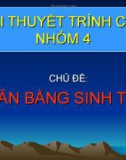 CHỦ ĐỀ: CÂN BẰNG SINH THÁI