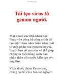 Tái tạo virus từ genom người.