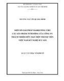 Luận văn Thạc sĩ Kinh tế: Một số giải pháp marketing cho các sản phẩm tươi sống của Công ty trách nhiệm hữu hạn một thành viên Việt Nam Kỹ nghệ Súc sản