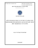 Luận văn Thạc sĩ Hóa học: Phân tích hàm lượng và cấu trúc của hoạt chất Boterzomib tổng hợp được làm nguyên liệu điều trị bệnh đa u tuỷ xương