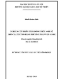 Dự thảo tóm tắt Luận án Tiến sĩ Hóa học: Nghiên cứu phân tích đồng thời một số hợp chất nitro bằng phương pháp Von-Ampe