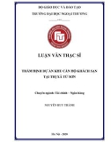 Luận văn Thạc sĩ Tài chính ngân hàng: Thẩm định dự án căn hộ khách sạn tại thị xã Từ Sơn