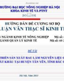 Luận văn: PHÁT TRIỂN SẢN XUẤT RAU LÀM NGUYÊN LIỆU CHẾ BIẾN XUẤT KHẨU TẠI HUYỆN TÂN YÊN, TỈNH BẮC GIANG