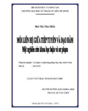 Luận văn Thạc sĩ Giáo dục học: Mối liên hệ giữa tiếp tuyến và đạo hàm - Một nghiên cứu khoa học luận và sư phạm