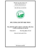 Đề cương chi tiết học phần Rèn nghề 4: Quản lý, phát hiện, chẩn đoán và điều trị bệnh gia súc nhai lại