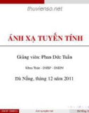 Bài giảng Ánh xạ tuyến tính - Phan Đức Tuấn