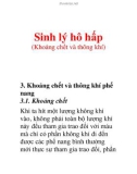 Sinh lý hô hấp (Khoảng chết và thông khí)