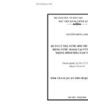 Tóm tắt luận án Tiến sĩ Quản lý công: Quản lý nhà nước đối với người lao động nước ngoài tại vùng kinh tế trọng điểm phía nam Việt Nam