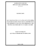 Luận văn Thạc sĩ Quản trị An ninh phi truyền thống: Quản trị rủi ro công vụ của công chức Sở Tài chính, thành phố Hải Phòng trong lĩnh vực thu phí sử dụng công trình kết cấu hạ tầng, công trình dịch vụ, tiện ích công cộng trong khu vực cửa khẩu cảng biển