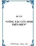 Đề tài công tác cứu sinh trên biển