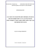 Luận văn Thạc sĩ Kinh tế: Các nhân tố ảnh hưởng đến mở rộng tín dụng Doanh nghiệp nhỏ và vừa tại Ngân hàng Nông nghiệp và Phát triển nông thôn Việt Nam – Chi nhánh Tiền Giang