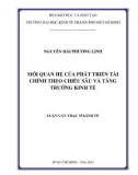 Luận văn Thạc sĩ Kinh tế: Mối quan hệ của phát triển tài chính theo chiều sâu và tăng trưởng kinh tế