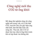 Công nghệ mới thu CO2 từ ống khói