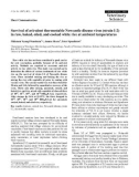 Báo cáo khoa học: Survival of avirulent thermostable Newcastle disease virus (strain I-2) in raw, baked, oiled, and cooked white rice at ambient temperatures