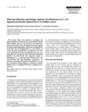 Báo cáo khoa học: Pharmacokinetics and dosage regimen of ceftriaxone in E. coli lipopolysaccharide induced fever in buffalo calves