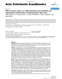 Báo cáo khoa học: Effect of yeast culture on milk production and metabolic and reproductive performance of early lactation dairy cows