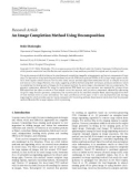 Báo cáo hóa học: Research Article An Image Completion Method Using 