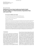 Báo cáo hóa học: Research Article Impairment-Factor-Based Audiovisual Quality Model for IPTV: Inﬂuence of Video Resolution, Degradation Type, and Content Type