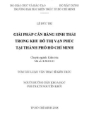 Tóm tắt Luận văn Thạc sĩ Kiến trúc: Giải pháp cân bằng sinh thái trong khu đô thị Vạn Phúc tại Thành phố Hồ Chí Minh