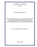 Luận án Tiến sĩ Quản lý Giáo dục: Quản lý bồi dưỡng năng lực tổ chức hoạt động trải nghiệm, hướng nghiệp cho giáo viên các trường Trung học Cơ sở thành phố Hà Nội