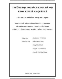 Tiểu luận: Mô hình ra quyết định – Lựa chọn hệ thống chấm công và quản lý vào ra Công ty cổ phần VTC truyền thông trực tuyến