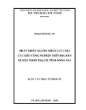 Luận văn Thạc sĩ Kinh tế: Phát triển nguồn nhân lực cho các khu công nghiệp trên địa bàn huyện Nhơn Trạch, tỉnh Đồng Nai