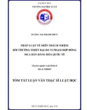 Tóm tắt luận văn Thạc sĩ Luật học: Pháp luật về miễn trách nhiệm bồi thường thiệt hại do vi phạm hợp đồng mua bán hàng hóa quốc tế