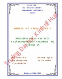 Khóa luận tốt nghiệp: Đánh giá hiệu quả sản xuất lúa tại xã Thanh Tiên, huyện Thanh Chương, tỉnh Nghệ An