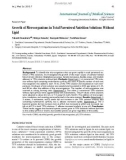 Báo cáo y học: Growth of Microorganisms in Total Parenteral Nutrition Solutions Without Lipid