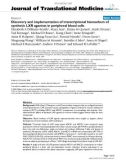 báo cáo hóa học: Discovery and implementation of transcriptional biomarkers of synthetic LXR agonists in peripheral blood cells