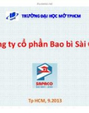 Tiểu luận: Công ty cổ phần Bao bì Sài Gòn