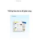 Viết lại bản tin in để phát sóng